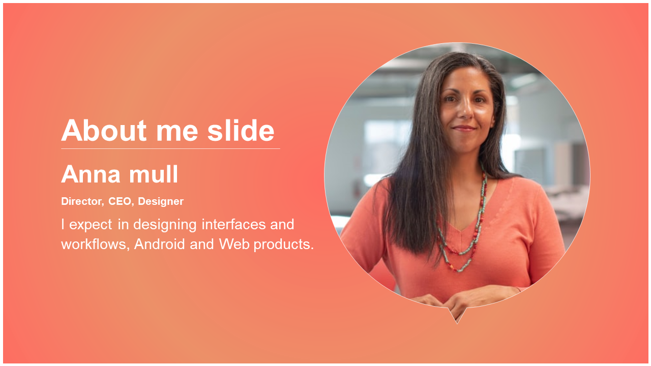 Best Incredible About Me Slide Template Presentation